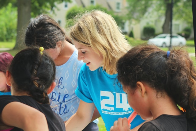 A nonprofit manager working with children.