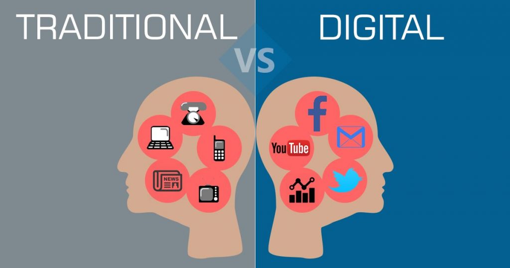 marketing traditional vs digital charity net